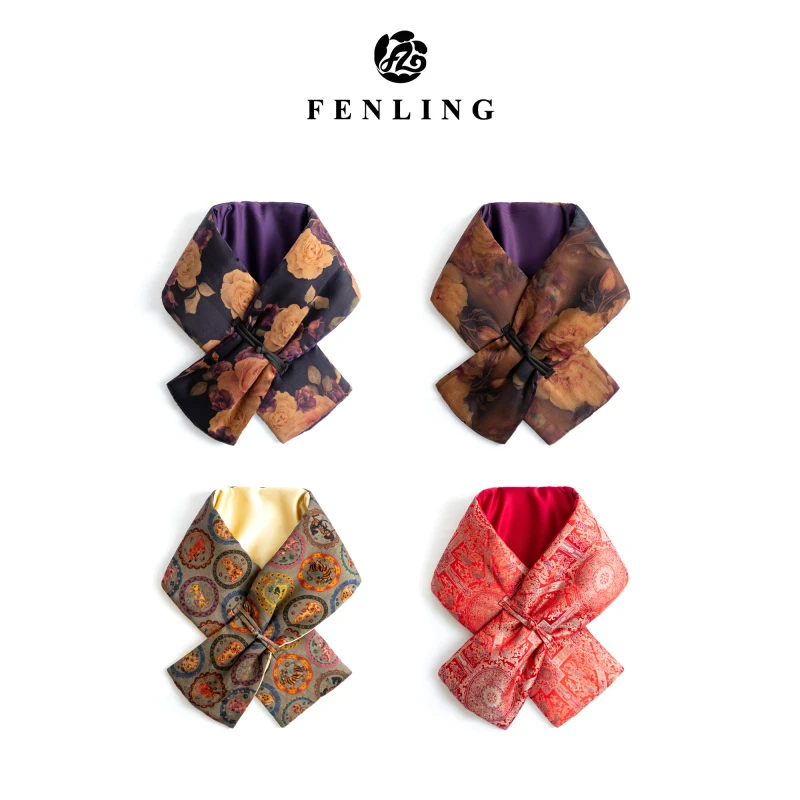 锦意芬领-香云纱围脖合集-桑蚕丝香云纱14*90CM女士围巾ST113-ST1