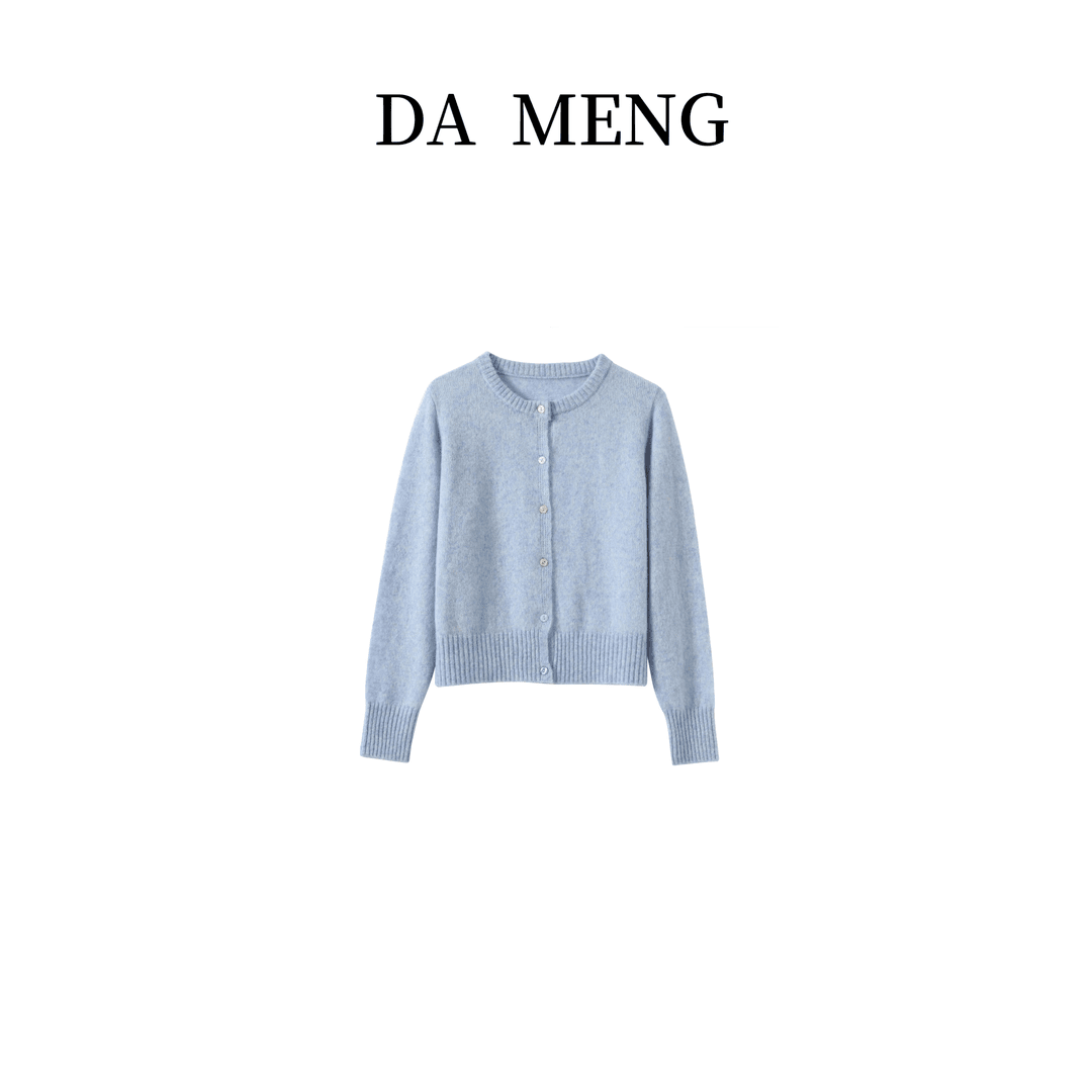 【羊驼毛彩扣开衫】新款百搭羊驼毛彩扣针织开衫