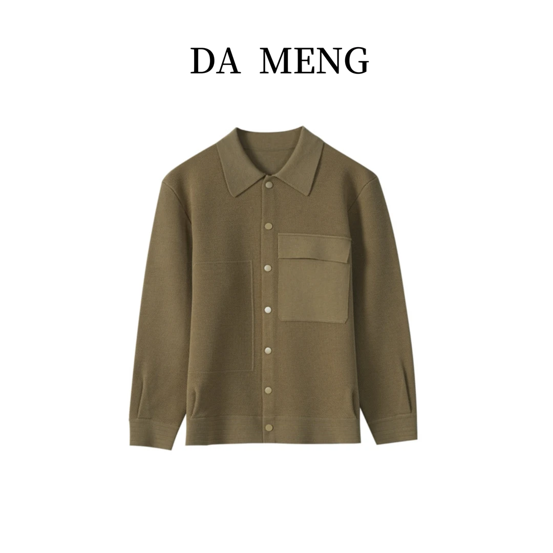 【男士Polo领】可机洗羊毛百搭显瘦宽松针织开衫衬衫外套