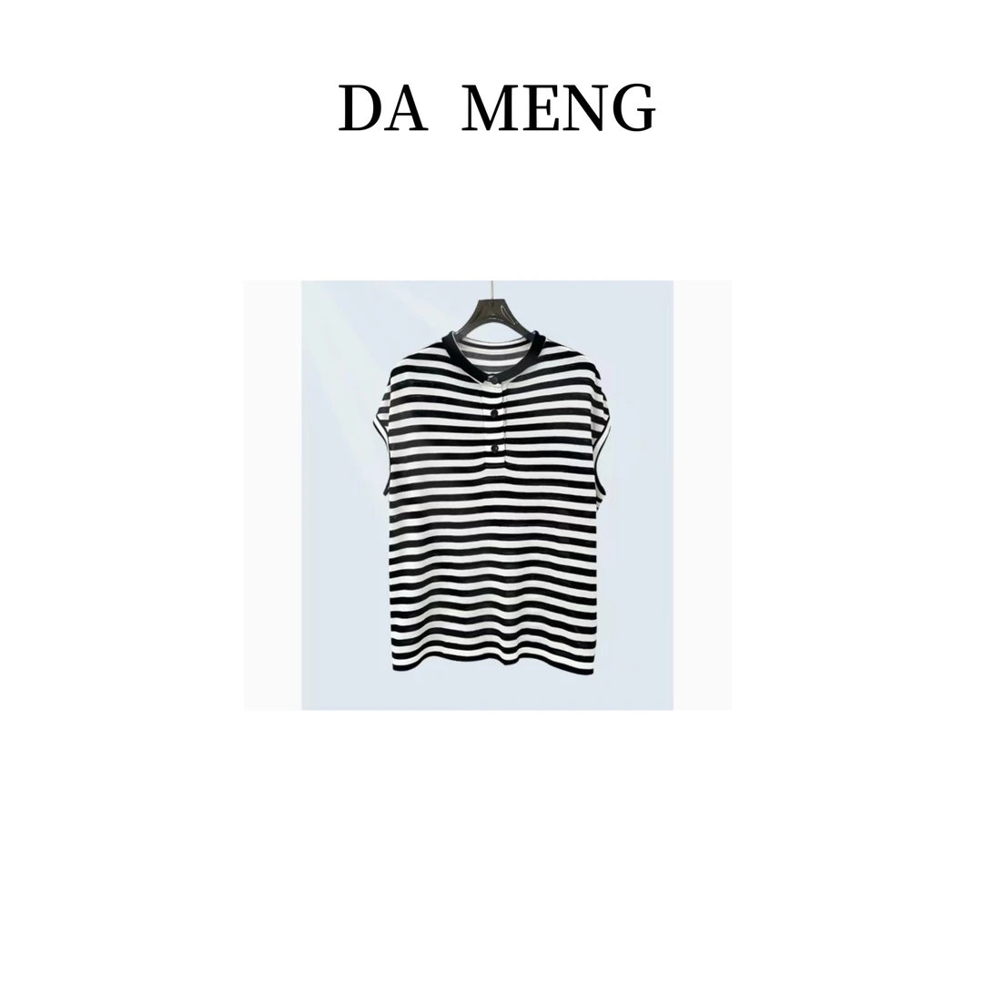 【凉丝丝】新款夏季条纹无袖针织衫