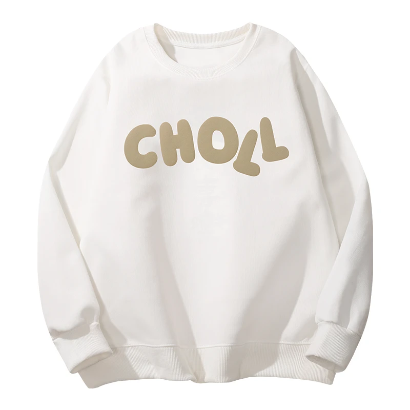 【主播专属】春秋季男上衣圆领卫衣男女同款百搭套头印花上衣