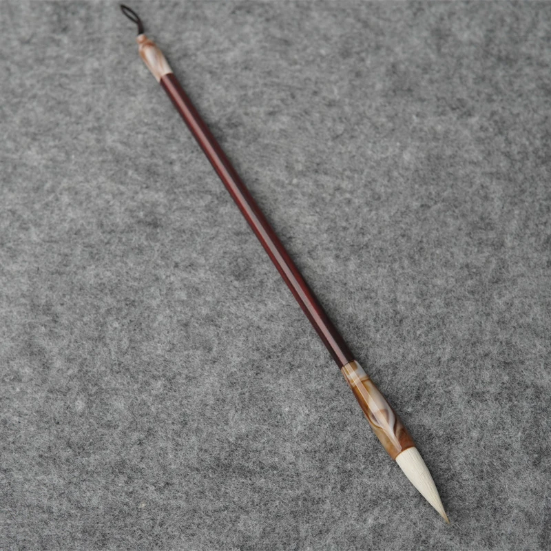 出锋：3.2cm口径：0.8cm狼羊兼毫毛笔实木笔杆隶篆楷书适用于初学者