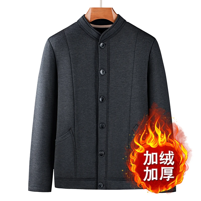 冬季新款加厚中老年加绒棉服爸爸装内穿棉衣保暖内胆爷爷小棉袄