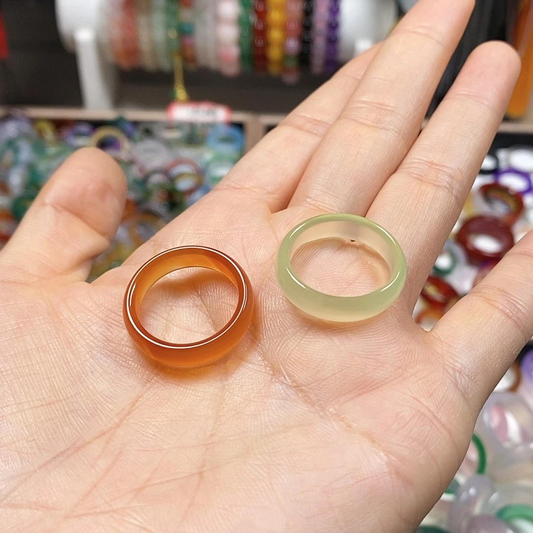 玛瑙/玉髓戒指未镶嵌顺**意