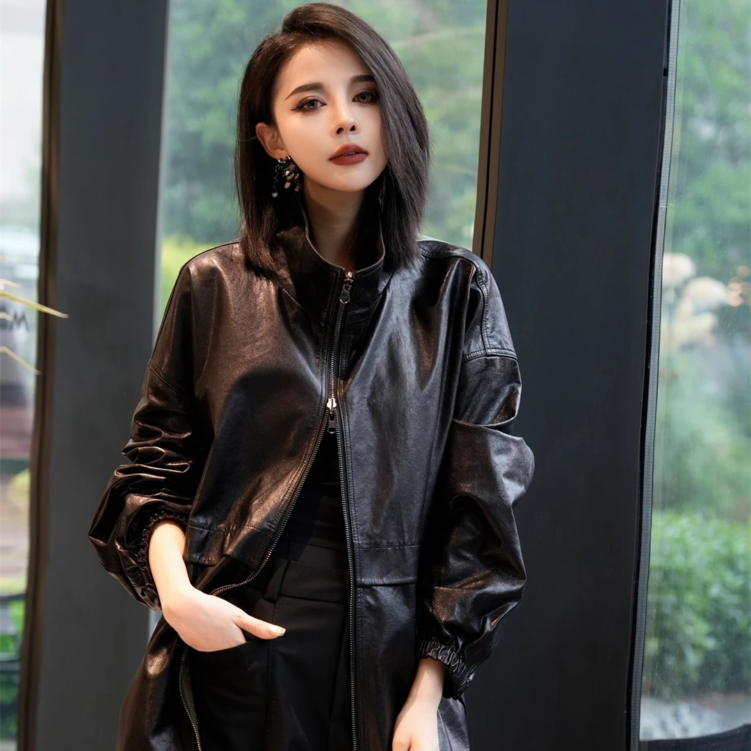 POPULARYW【不知晦朔】Z·R上品屋 绵羊皮两面穿下摆抽绳宽松皮外套