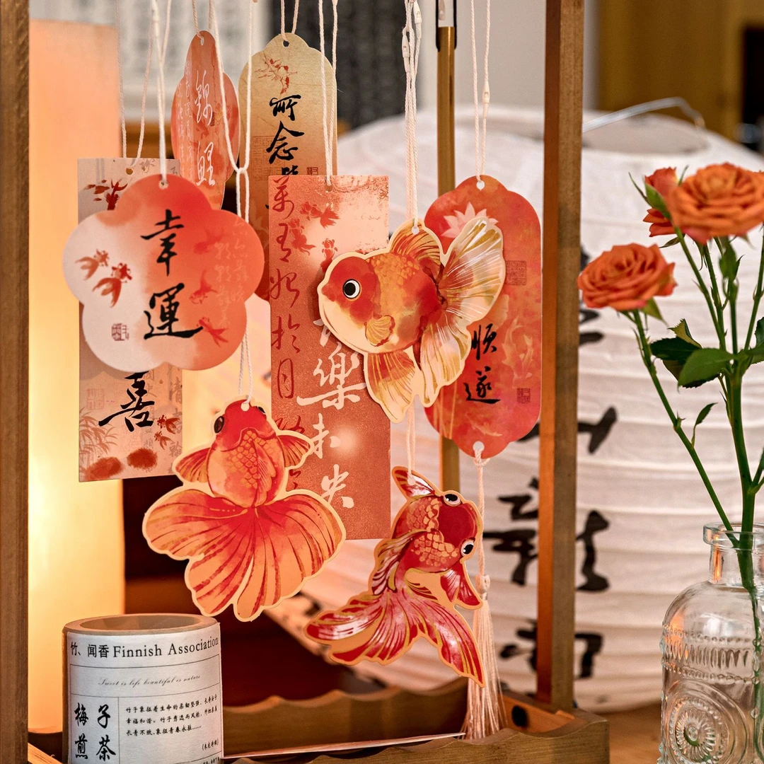 新年清风相送国风吊卡挂件创意手工diy宿舍卧室古风素材装饰卡片