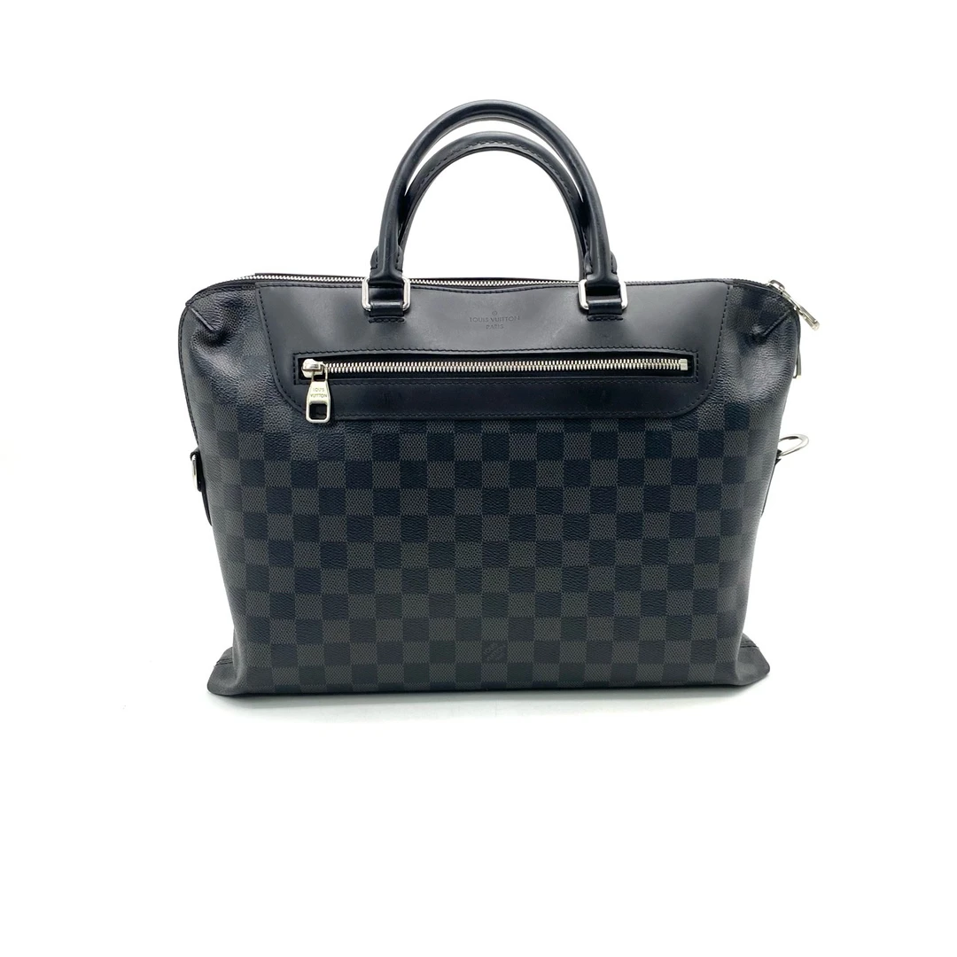 95新 LouisVuitton/路易威登 黑棋盘格拼皮公文包 尺寸36/27