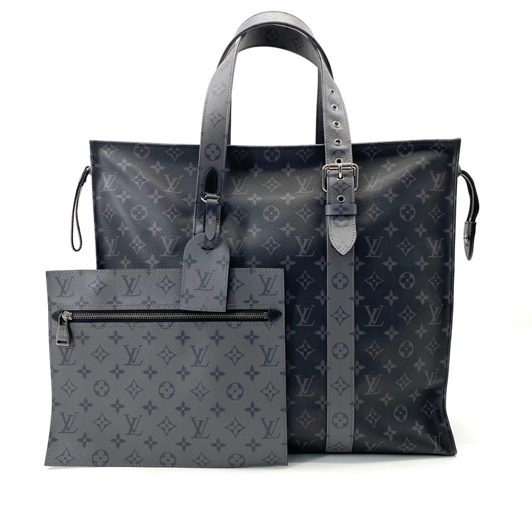 99新 LouisVuitton/路易威登 黑武士托特包 尺寸44/38lv男包