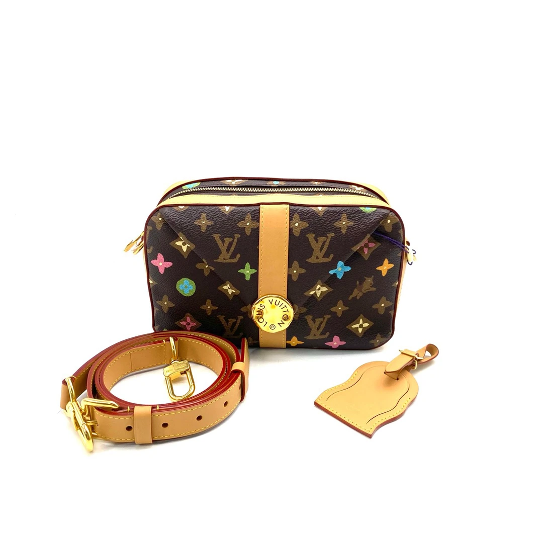 99新 LouisVuitton/路易威登 老花彩绘ENVELOPE邮差lv男包 24/16