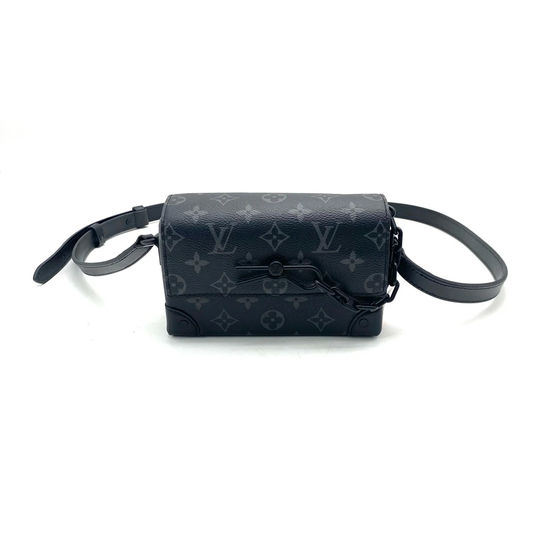 99新 LouisVuitton/路易威登 黑老花steamer斜挎包 尺寸18/11