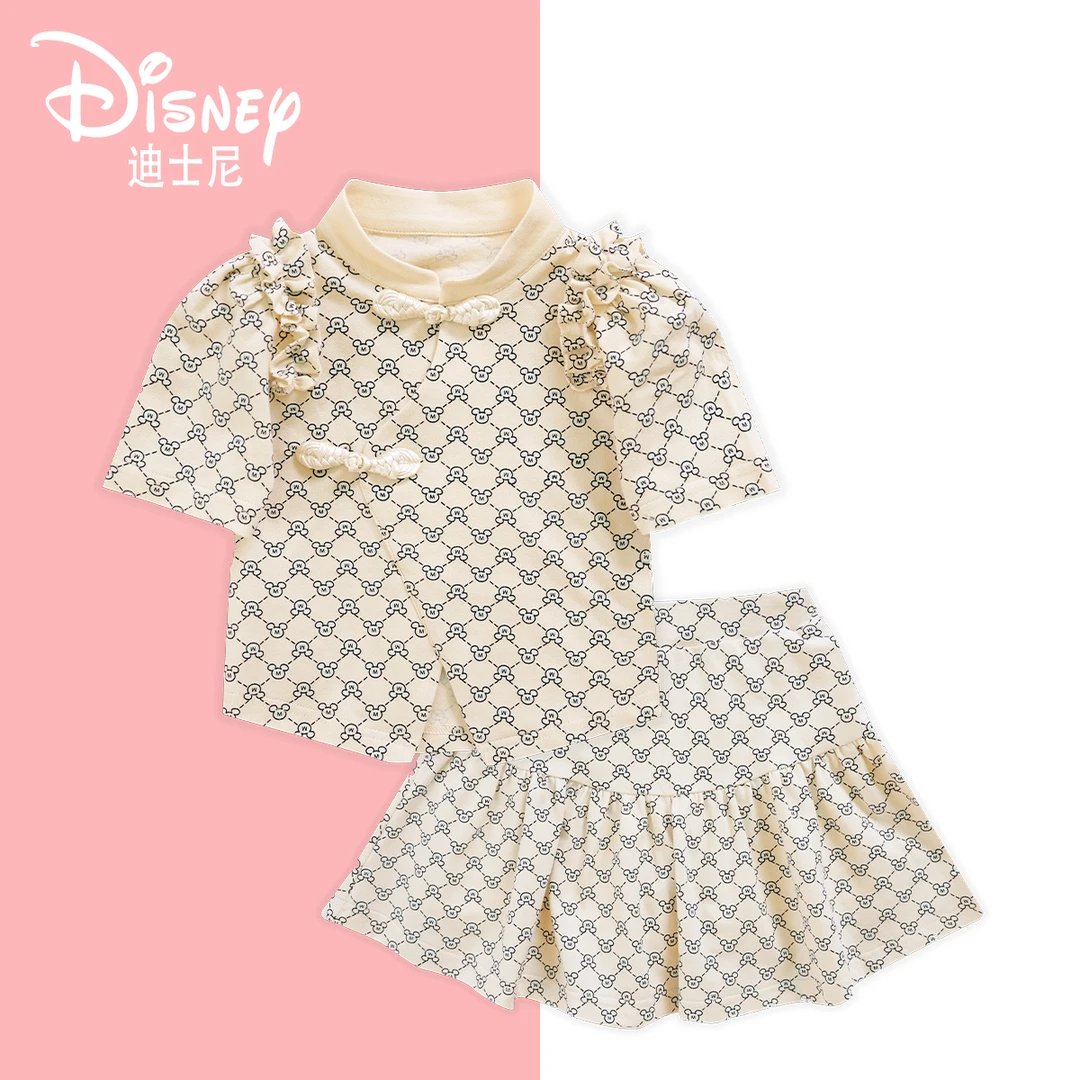 Disney/迪士尼夏季百搭儿童时尚短袖套装XHE2ZZ913