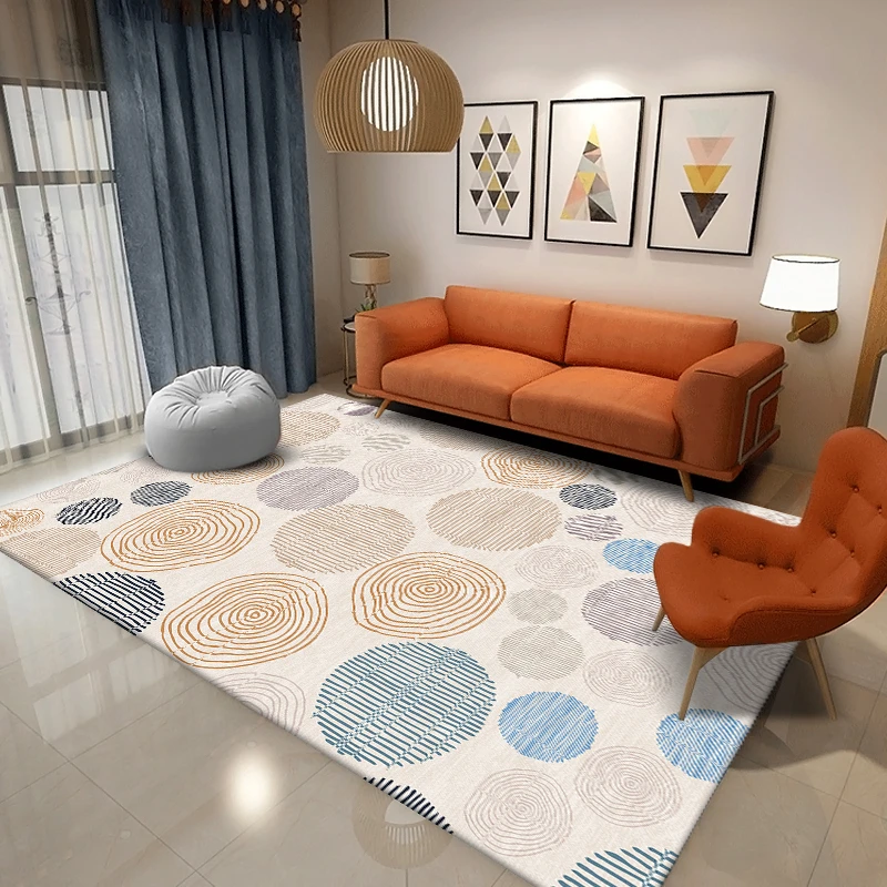 [西藏包邮】北欧风客厅地毯茶几垫卧室床边毯大面积家用几何床边毯