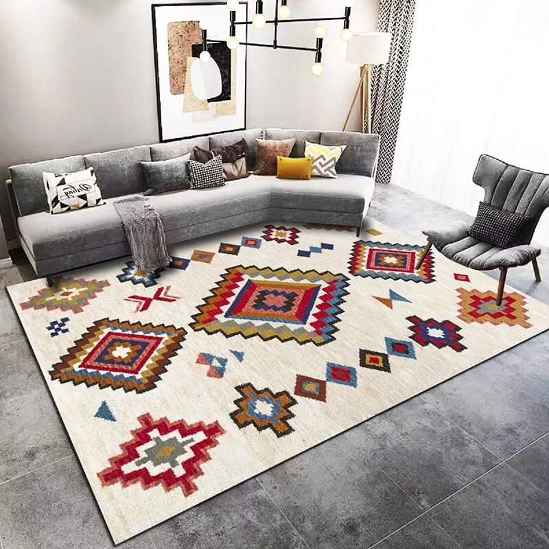 北欧复古地毯茶几垫地毯客厅沙发茶几垫波西米亚民族风家用床边毯