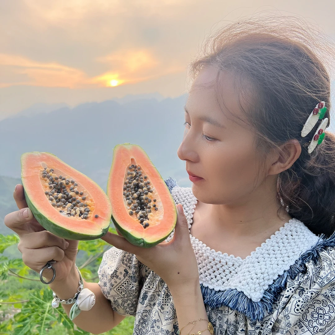 大青红心木瓜冰糖心木瓜云南河口种植清甜细糯新鲜发货