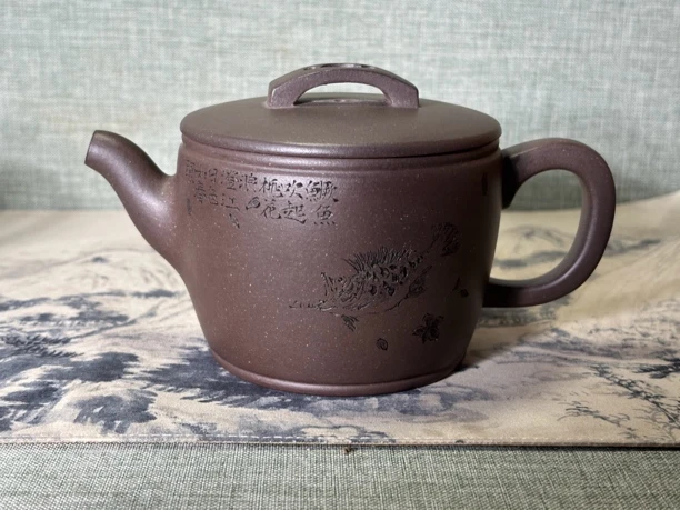 老料青灰段泥精工半手汉瓦（鳜鱼）（280cc）