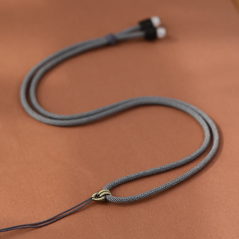 非金属布艺项链 吊坠绳子男款高端项链玉坠男潮高级高货可调节