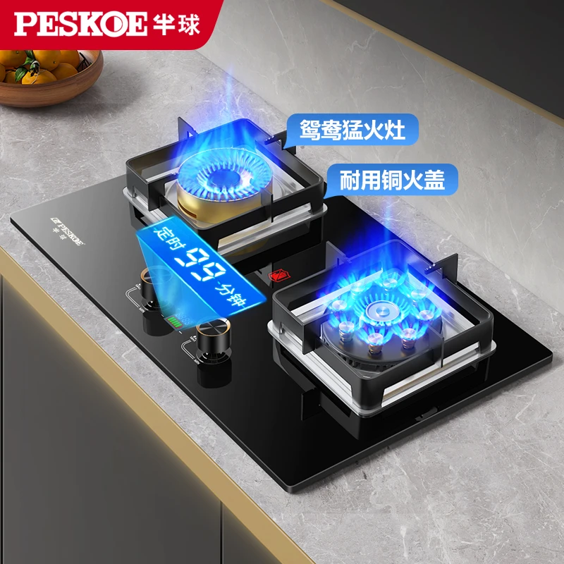 peskoe/半球家用燃气灶大火力定双灶鸳鸯九腔猛火天然气炉具燃气