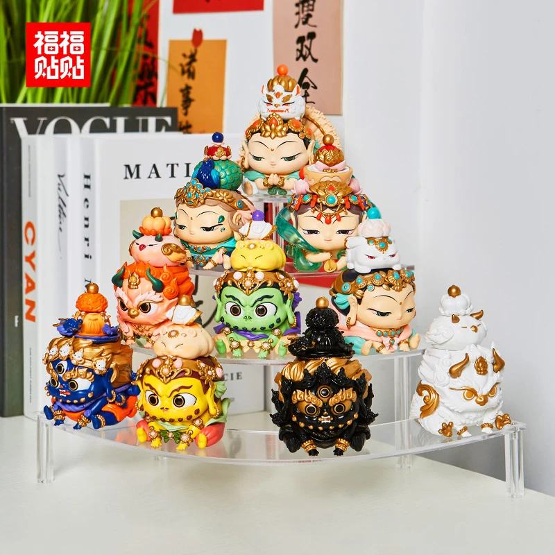 祈福摆件 福福贴贴慧根系列手办国潮潮玩摆件办公室搭子