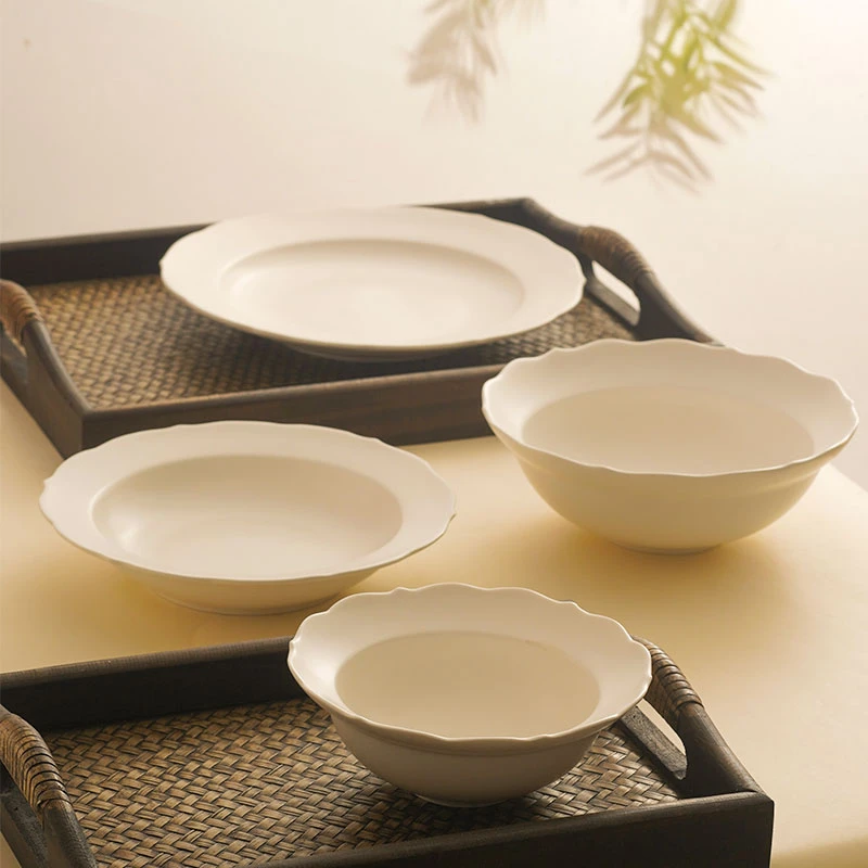 十一窑宋风葵口餐具陶瓷碗家用吃饭碗特别好看的米饭碗高颜值盘dr