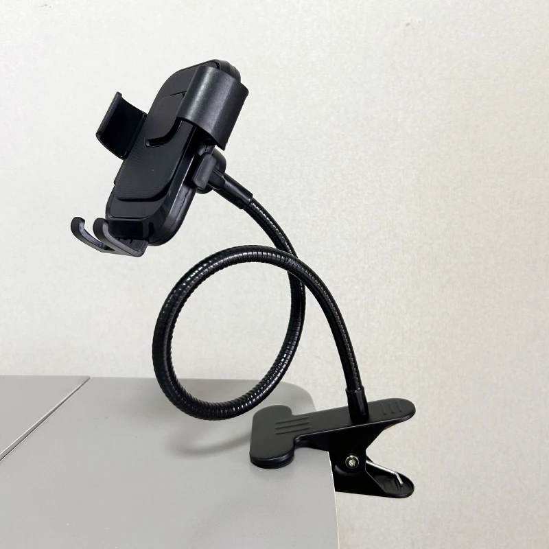 金属大力夹手机支架懒人万向直播宿舍床头桌面看剧摆摊手机架软管