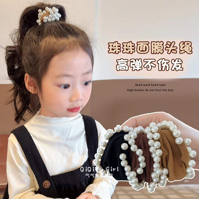 上学扎高马尾头绳加粗加宽高弹力无缝柔软不伤发耐用皮筋儿童发饰