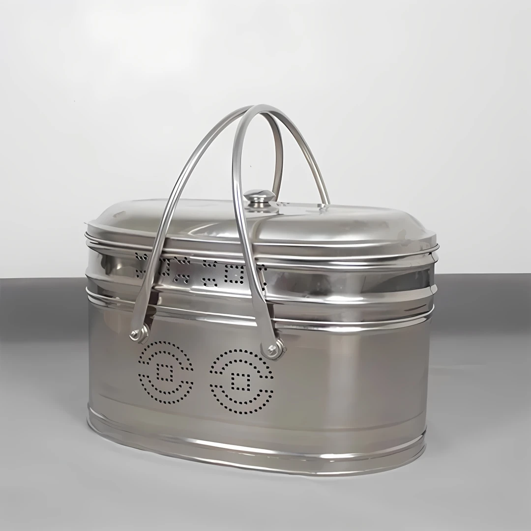 不锈钢手提篮子水果篮拜神篮多层菜篮双层便携式耐用