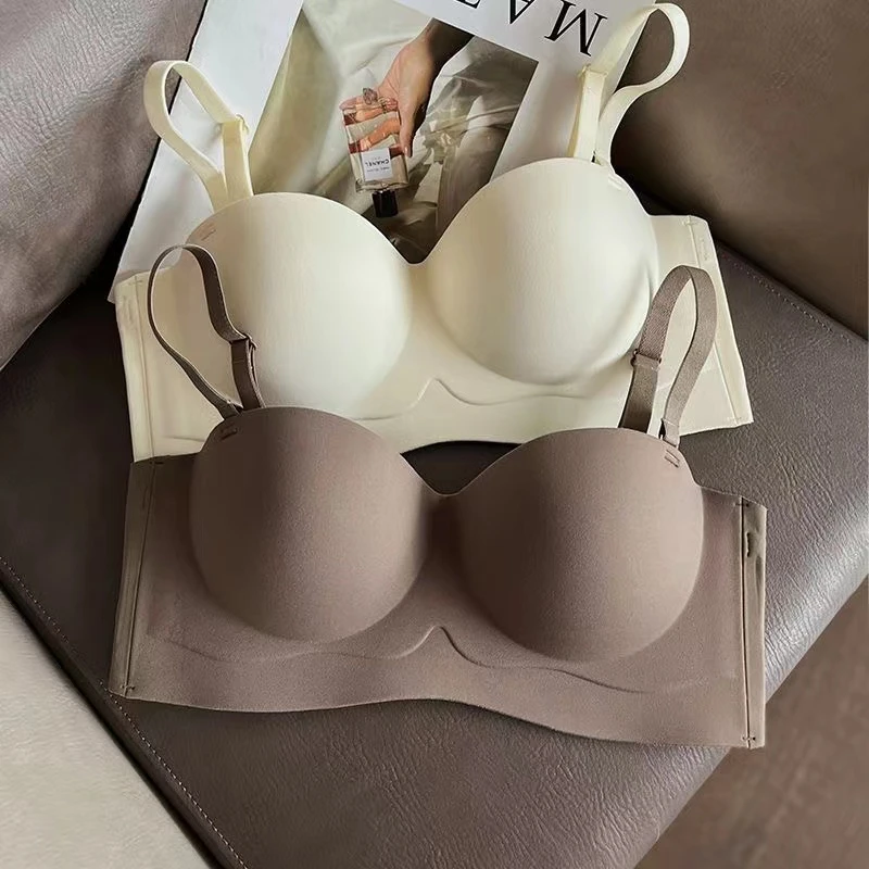 G1【厚杯聚拢】秘密聚拢性感显大透气无钢圈无痕文胸抹胸Q1406688