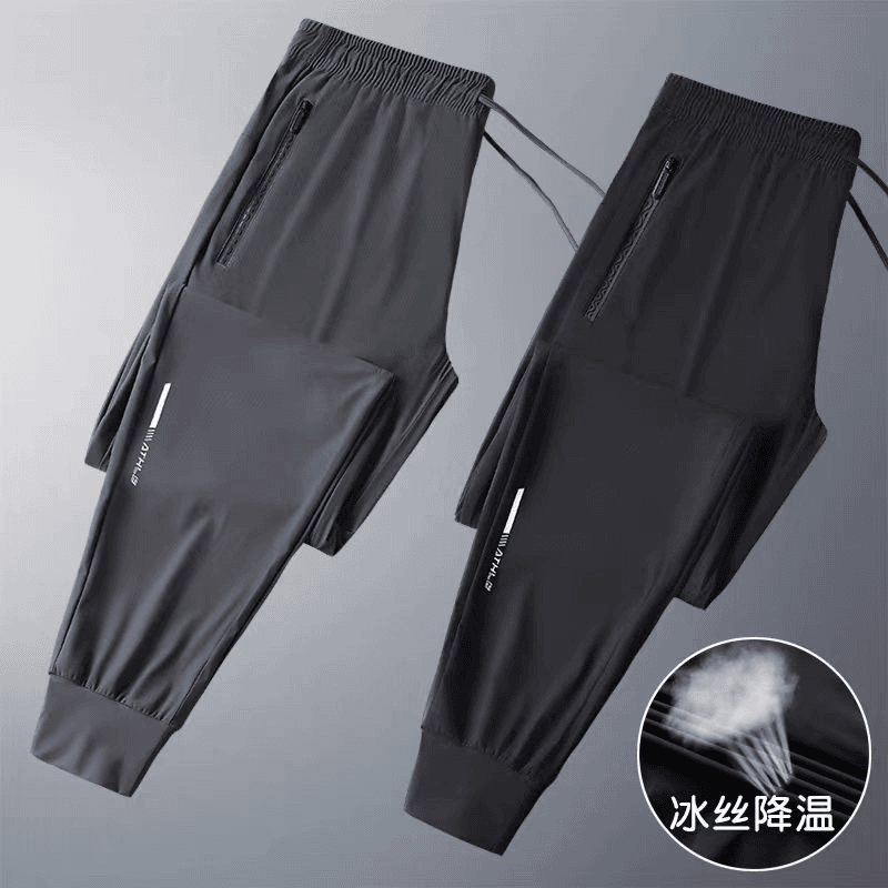 【速干透气】保罗男女同款夏季冰丝速干透气休闲长裤空调裤8188