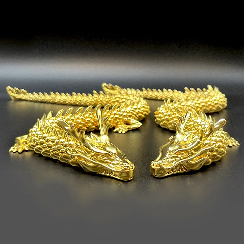 黄铜神龙手把件关节可动创意中式桌面工艺品实心高档禅意茶道装饰