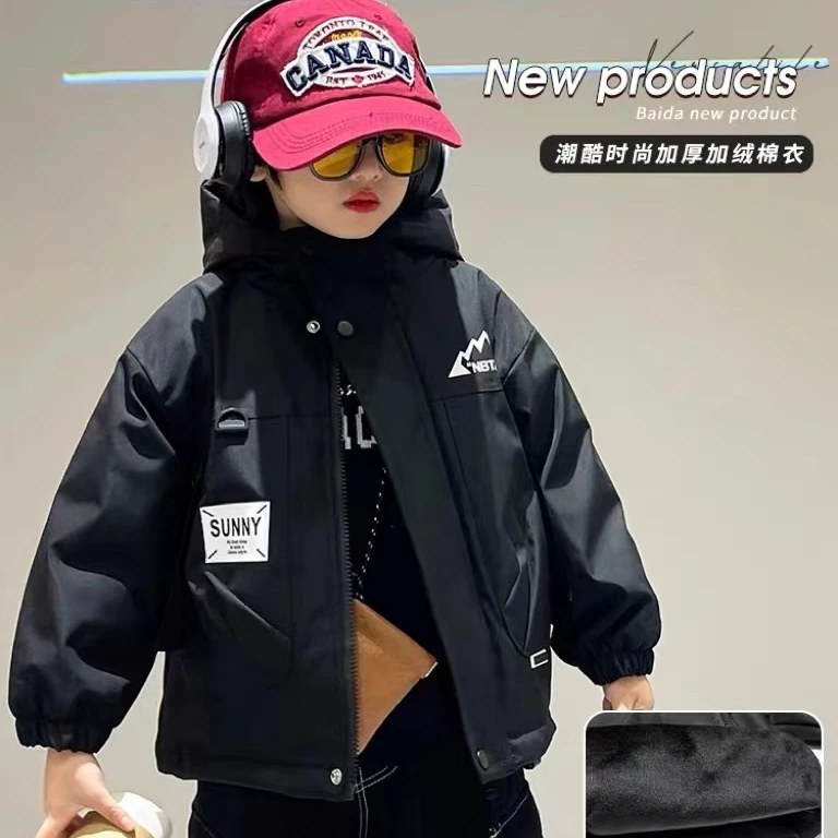 B4001-韩版加绒加厚棉服