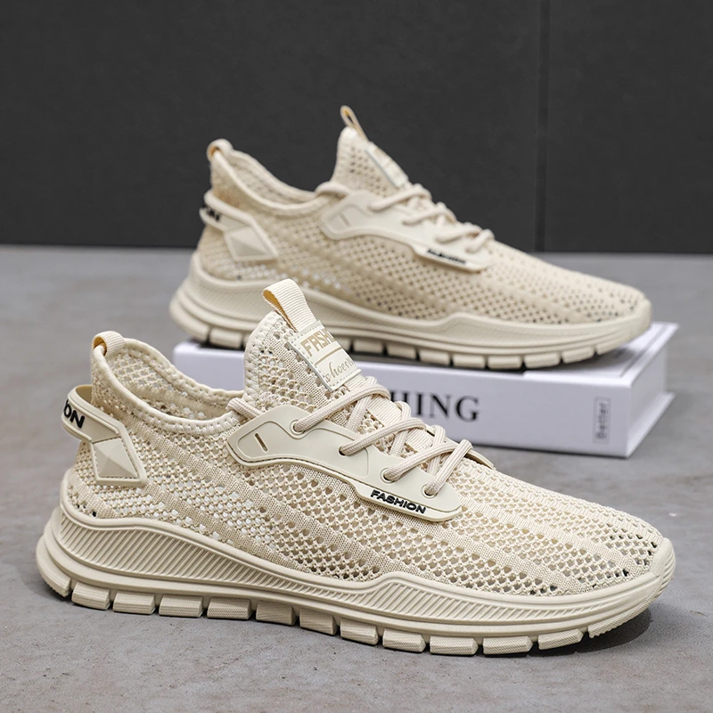 【设计师款】飞织鞋夏季新款时尚轻便透气男网面运动鞋男士休闲鞋