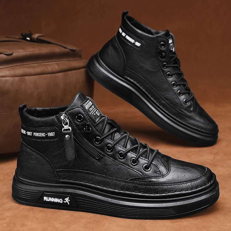 【设计师款】板鞋2025新款秋冬高帮小白鞋休闲百搭运动防滑软底潮鞋