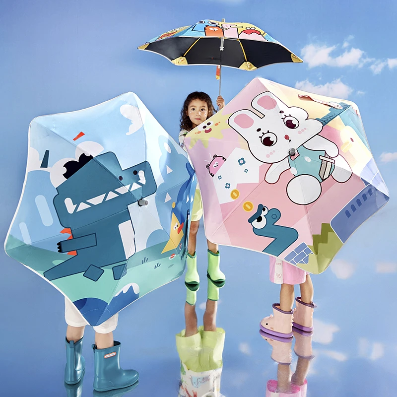柠檬宝宝雨伞晴雨两用幼儿园小学生男女童雨伞防紫外线长柄