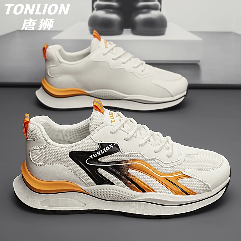 唐狮男鞋网面透气鞋夏季男士休闲百搭潮流潮鞋青少年软底运动跑鞋