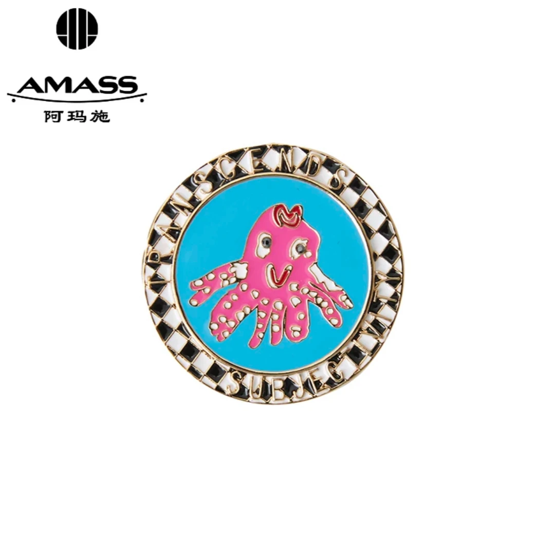 AMASS/阿玛施 铜合金仿水晶胸针 新款百搭"童话世界"小章鱼590015