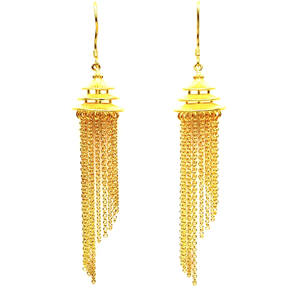 足银耳饰 复古国风天坛耳饰