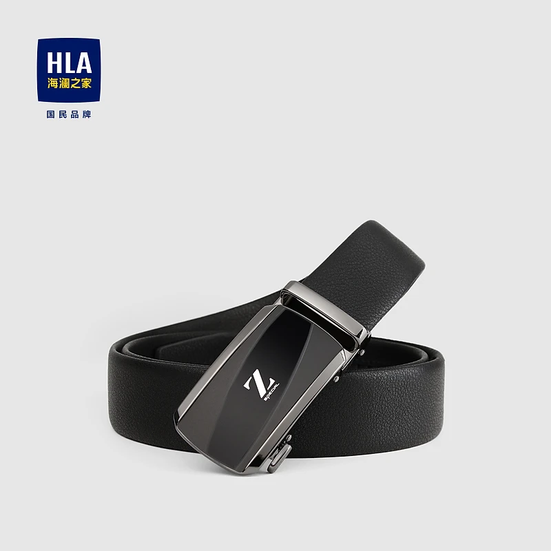 【自动扣】HLA海澜之家皮带男字母点缀质感光泽腰带男HZPAD1U012A