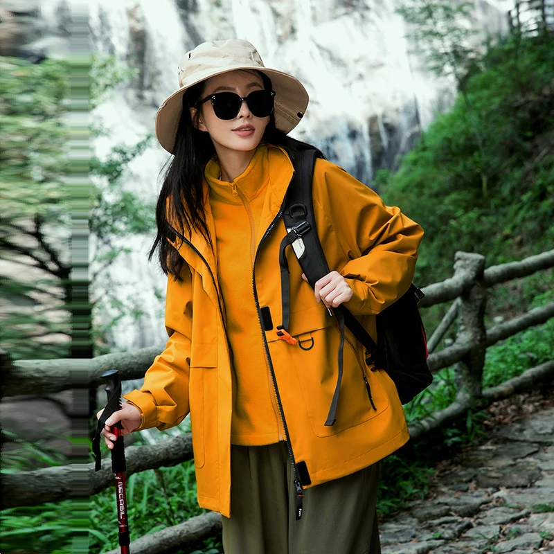 玫瑰的故事刘亦菲黄亦玫同款秋季户外工装三合一冲锋衣夹克外套女