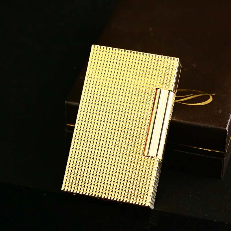 Dupont充气打火机镀金小巴黎钉L2大号高档明火时尚经典