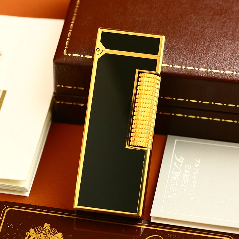 d家充气打火机黑色漆面常规款高档男士