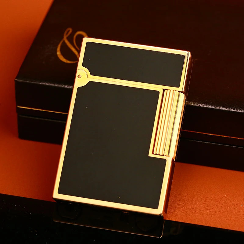 Dupont充气打火机黑色中国漆L2中号高档质感好物男士时尚个性