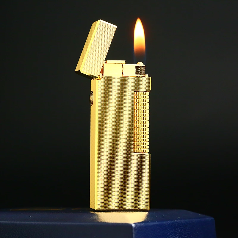 d家充气打火机镀金大麦穗纹常规款男士时尚