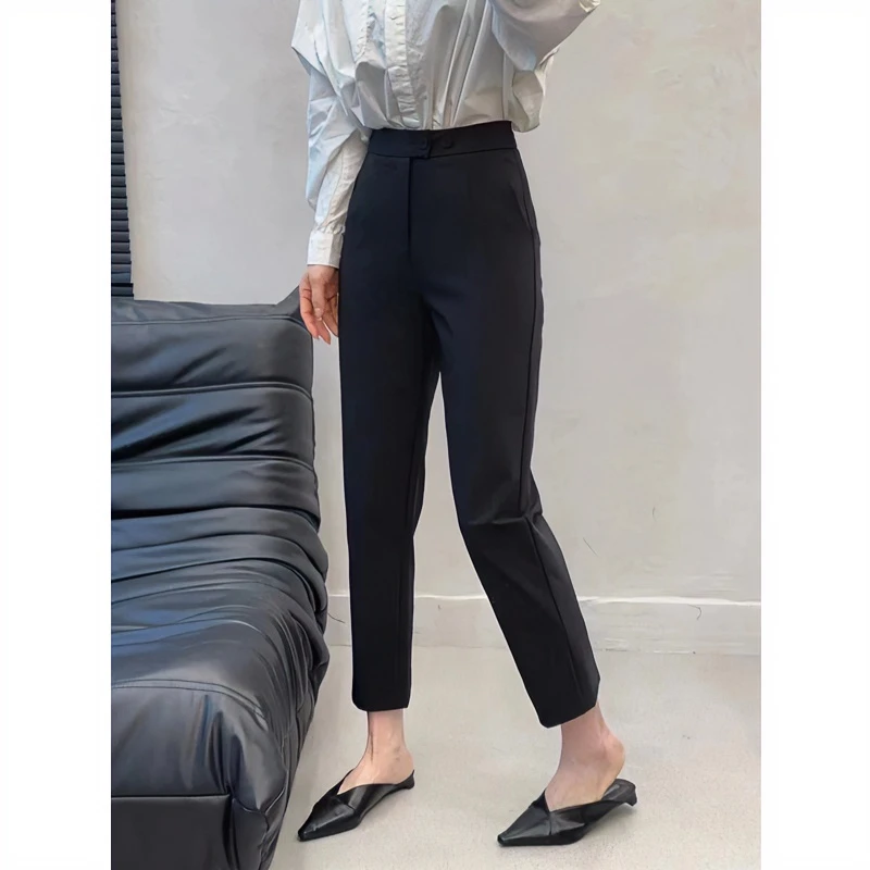 【萱萱服饰】XXK121早秋新款宽松休闲微弹百搭显瘦垂感西装裤女