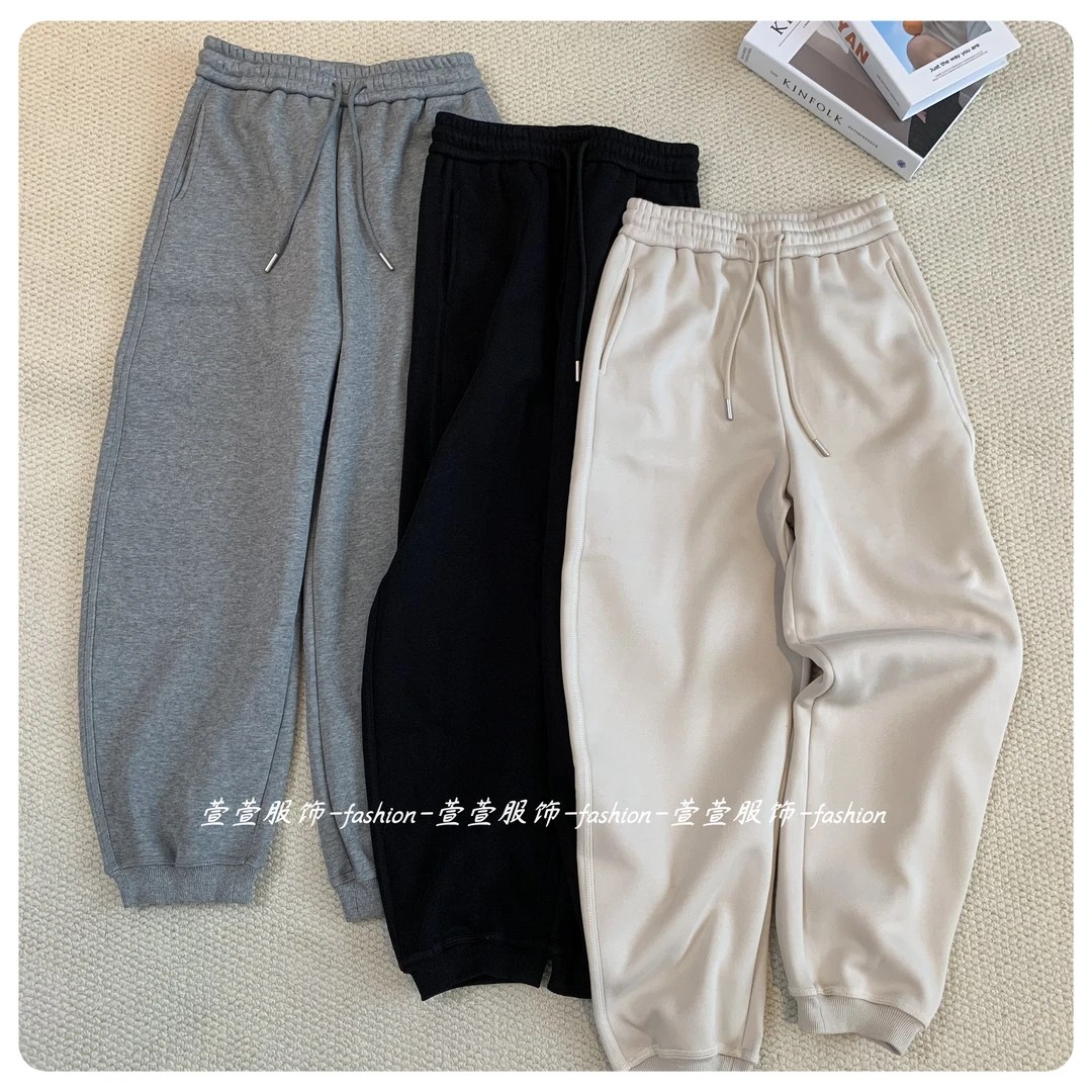 【萱萱服饰】XXK226秋冬新款时尚百搭气质显瘦阔腿裤纯色百搭休闲裤
