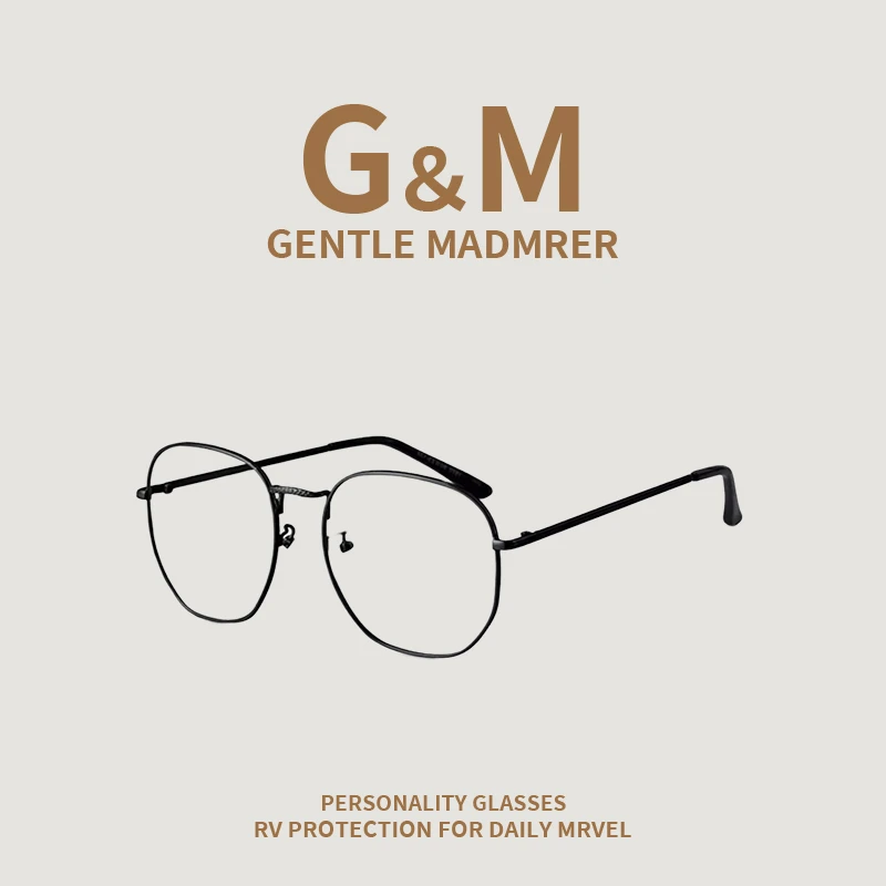 韩国GENTLE MADMRER金丝边眼镜框女近视配度数大框平光镜复古眼镜