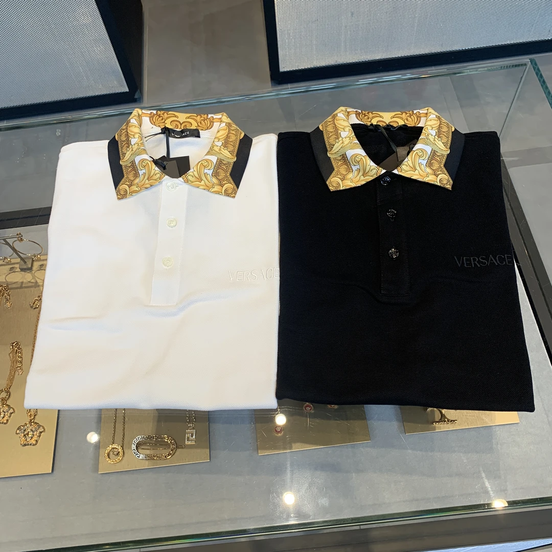 全新未使用 Versace/范思哲 国内现货/男士巴洛克风Polo衫