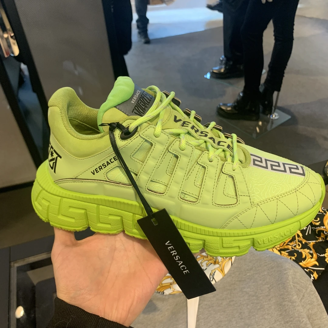 全新未使用 Versace/范思哲 飞船鞋荧光绿色/国内现货/不带鞋盒