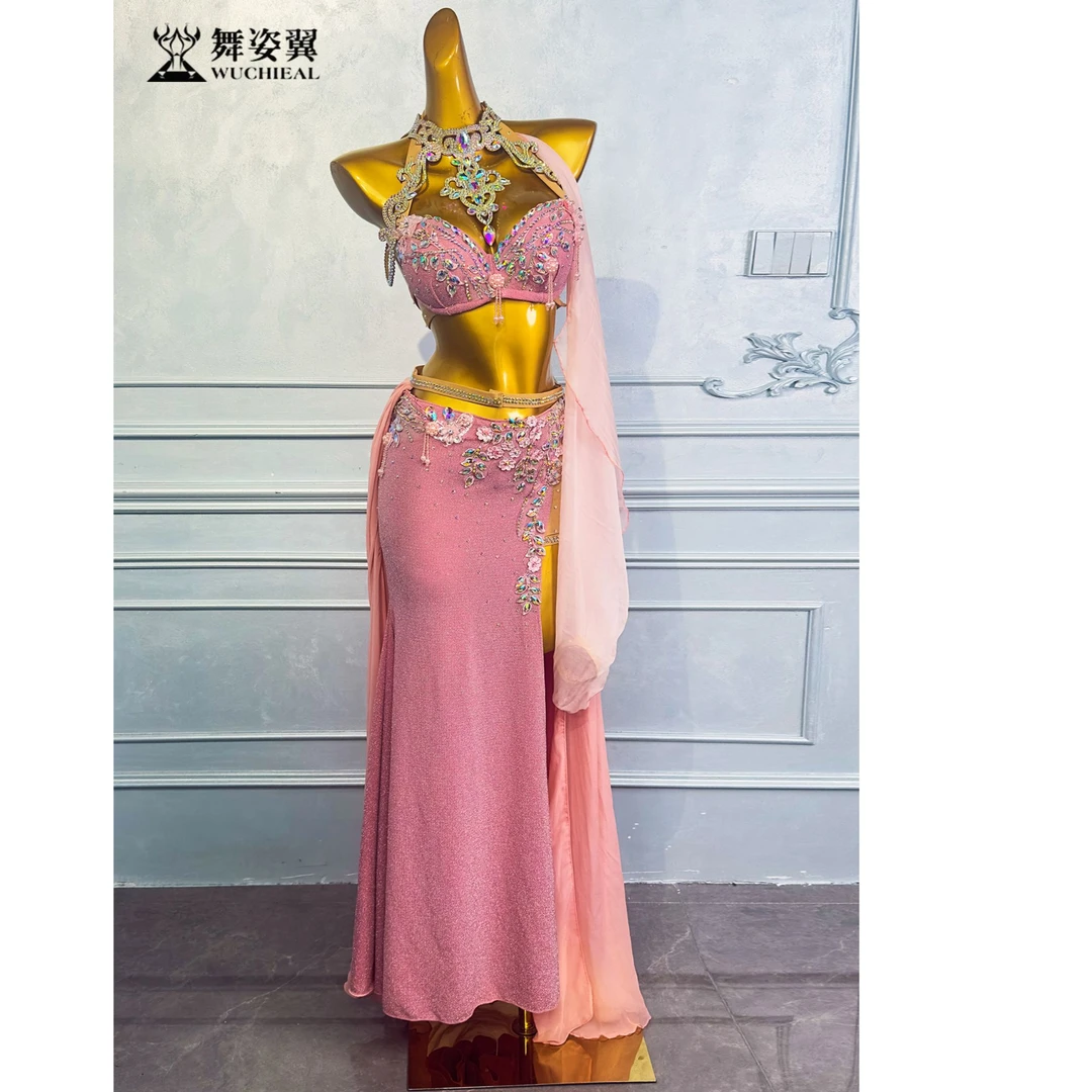 舞姿翼肚皮舞表演服装（不含主图大项链）QC3130