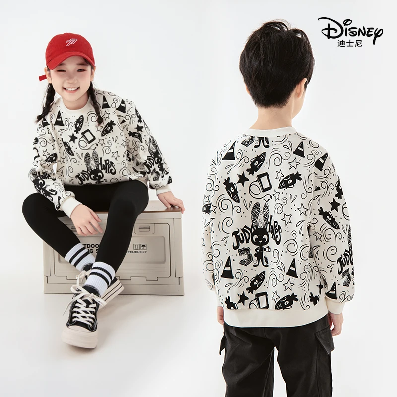 迪士尼男童童装兄妹装2024秋季新款女童卫衣长袖炸街高端儿童衣服