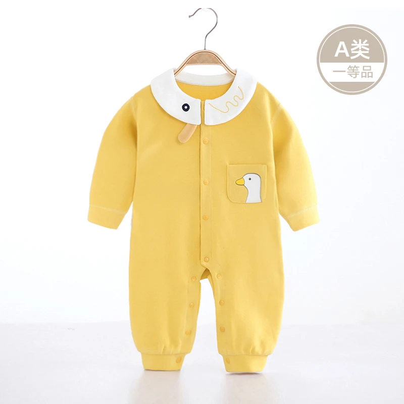 婴儿连体衣春秋装新生幼儿衣服男女宝宝保暖网红打底哈衣爬服睡衣